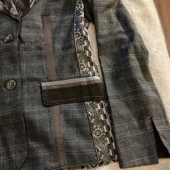NWT multi grey color Steilmann blazer size 6 - Picture 3 of 6